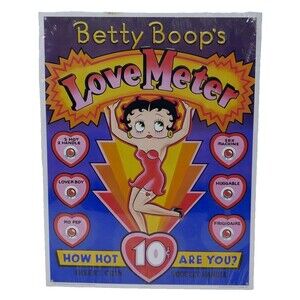 Betty Boop 1991 Love Meter  12" x 15.5" Tin Metal Sign